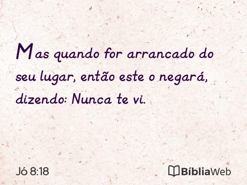 Jó 8:18 em imagem para compartilhar
