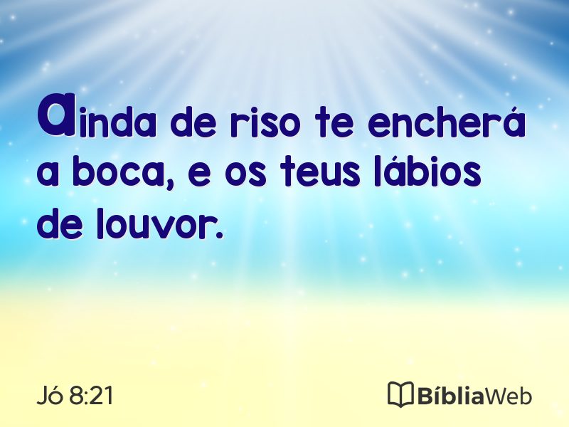 Jó 8:21 em imagem para compartilhar