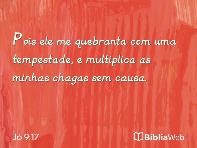 Jó 9:17 em imagem para compartilhar