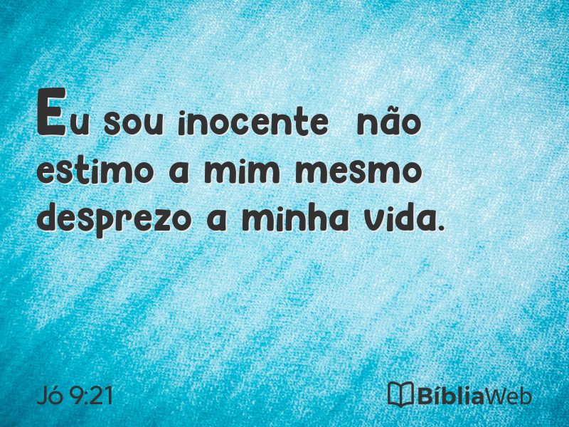 Jó 9:21 em imagem para compartilhar