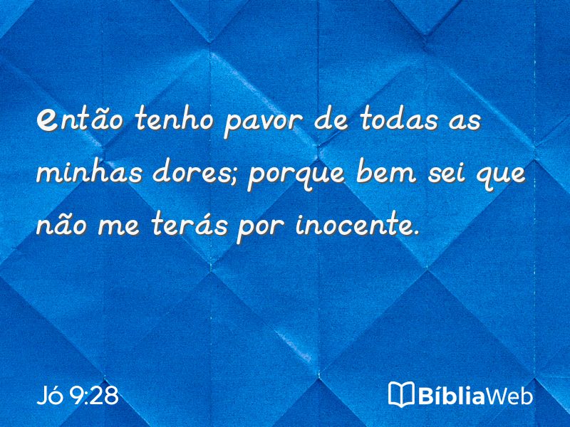Jó 9:28 em imagem para compartilhar