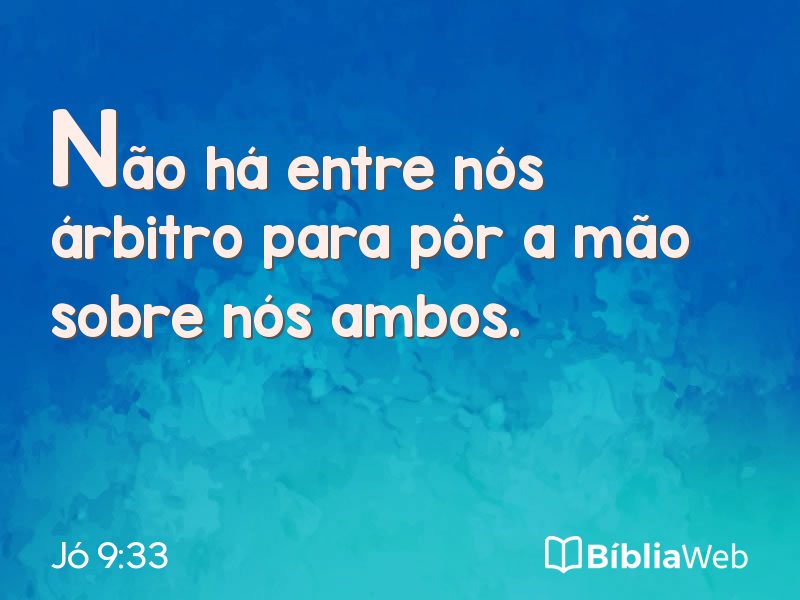 Jó 9:33 em imagem para compartilhar