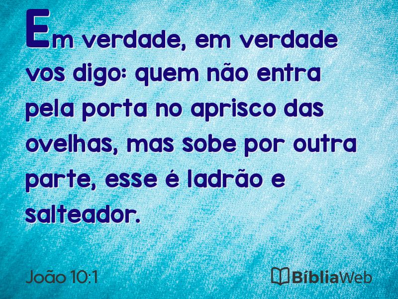 João 10:1 em imagem para compartilhar