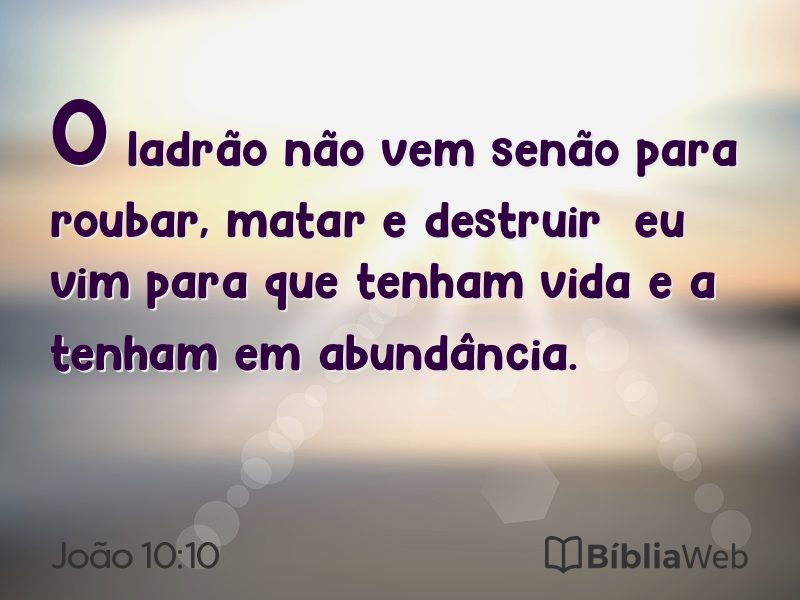 João 10:10 em imagem para compartilhar