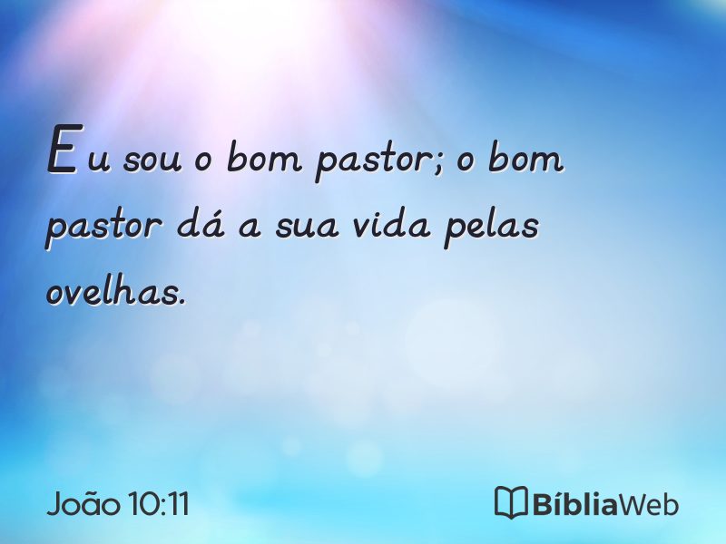 João 10:11 em imagem para compartilhar