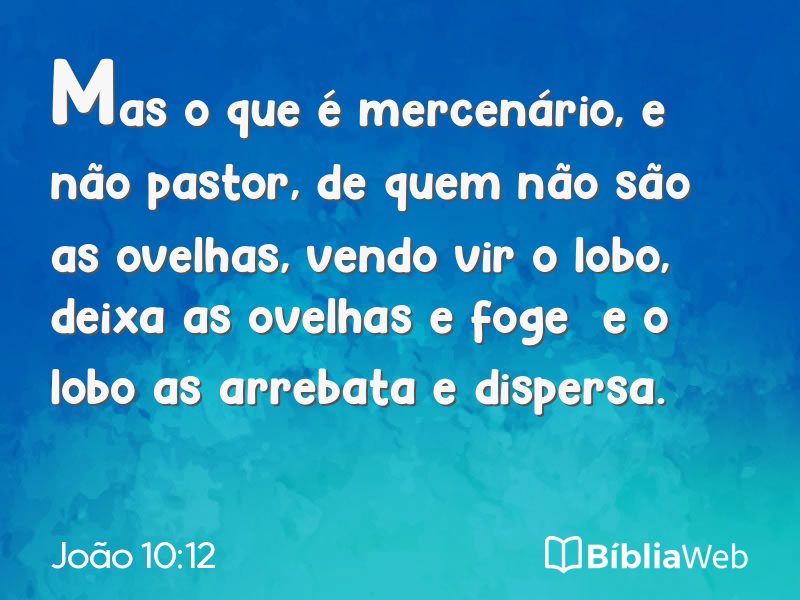 João 10:12 em imagem para compartilhar