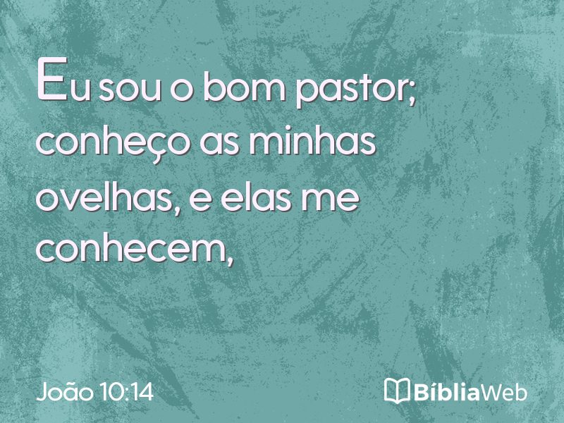João 10:14 em imagem para compartilhar