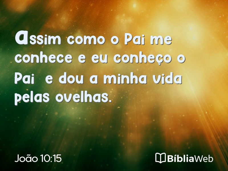 João 10:15 em imagem para compartilhar