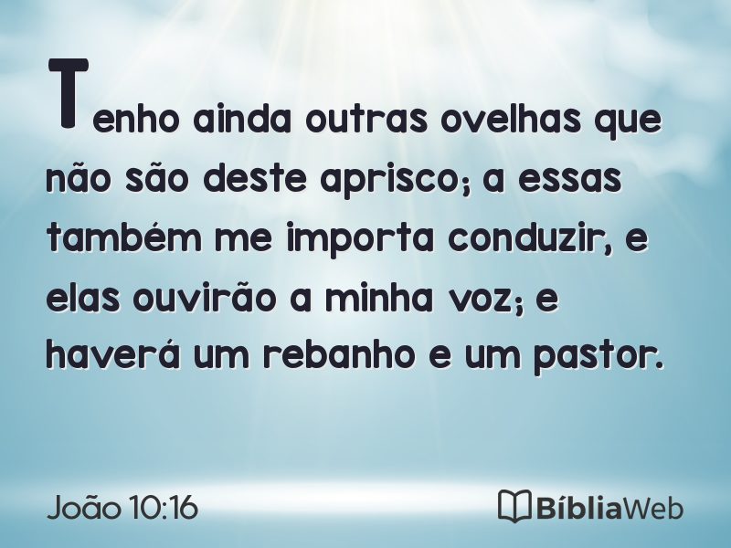 João 10:16 em imagem para compartilhar