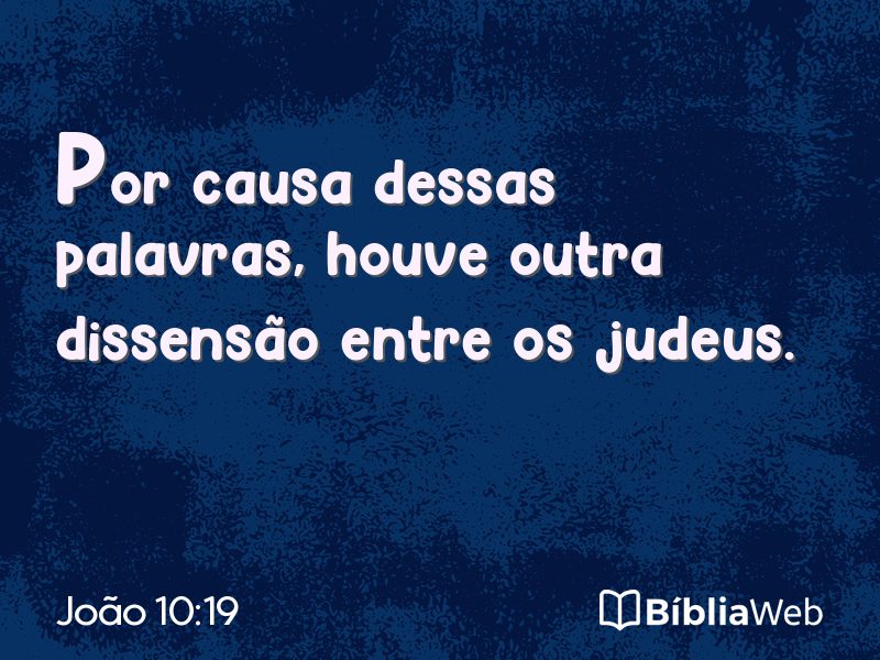 João 10:19 em imagem para compartilhar