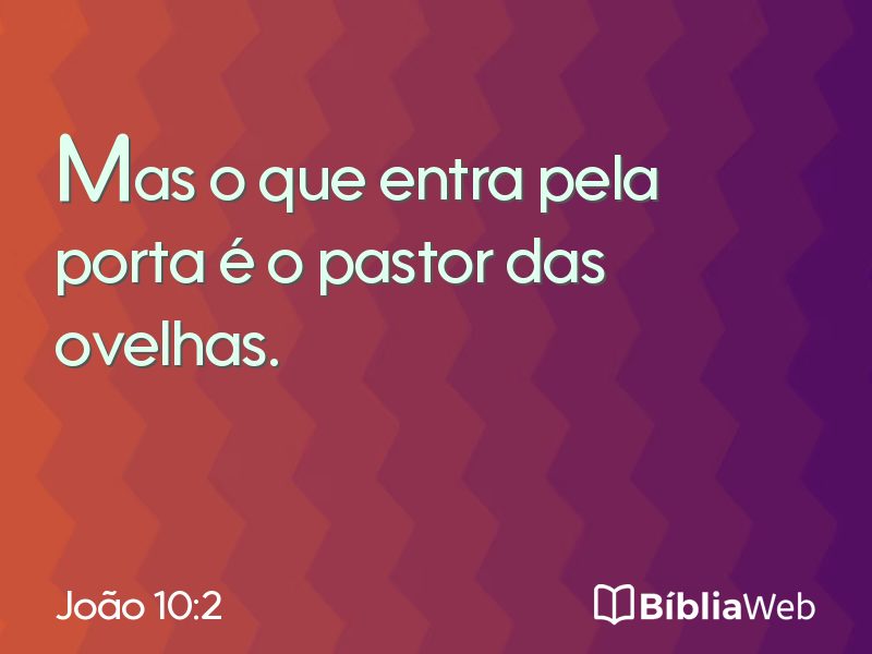 João 10:2 em imagem para compartilhar