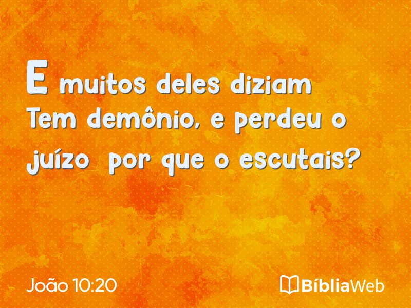 João 10:20 em imagem para compartilhar