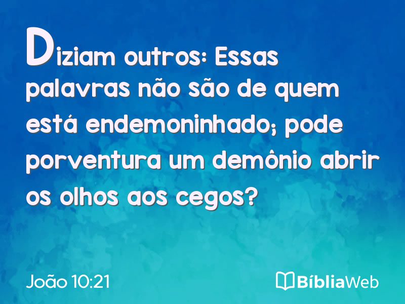 João 10:21 em imagem para compartilhar