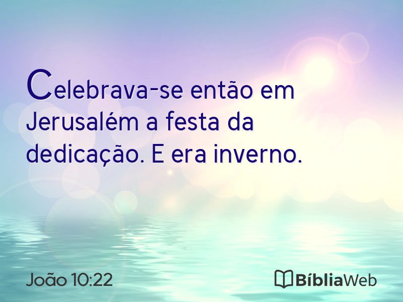 João 10:22 em imagem para compartilhar