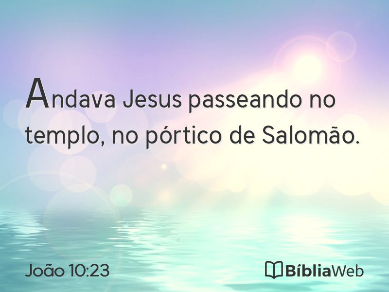 João 10:23 em imagem para compartilhar
