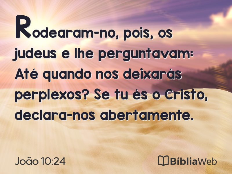 João 10:24 em imagem para compartilhar