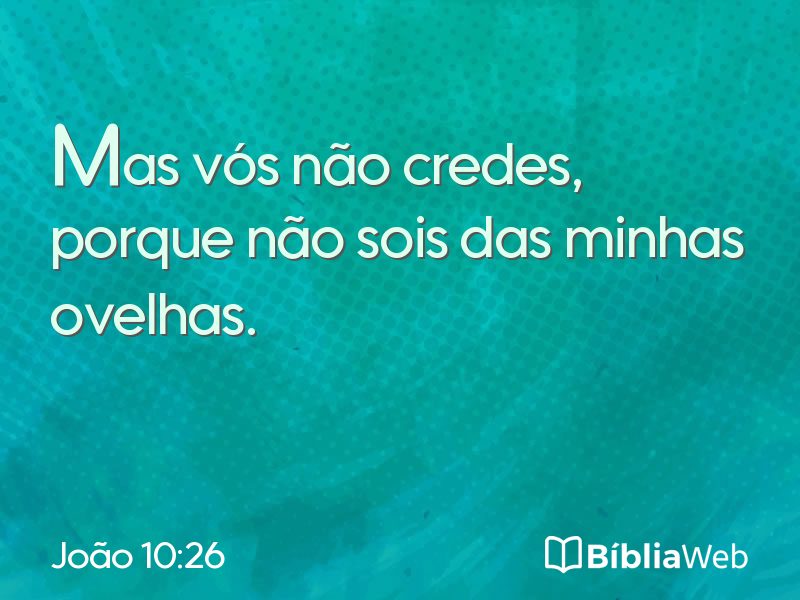 João 10:26 em imagem para compartilhar