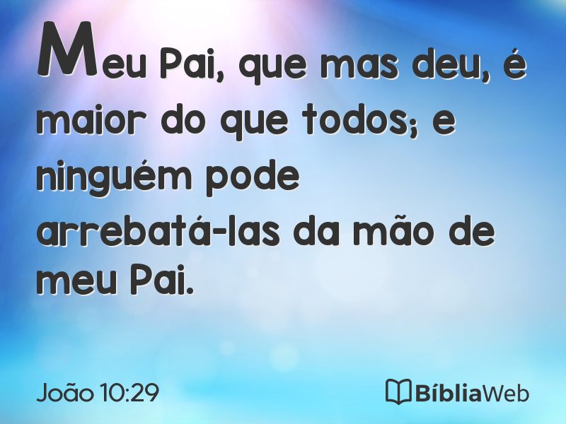João 10:29 em imagem para compartilhar