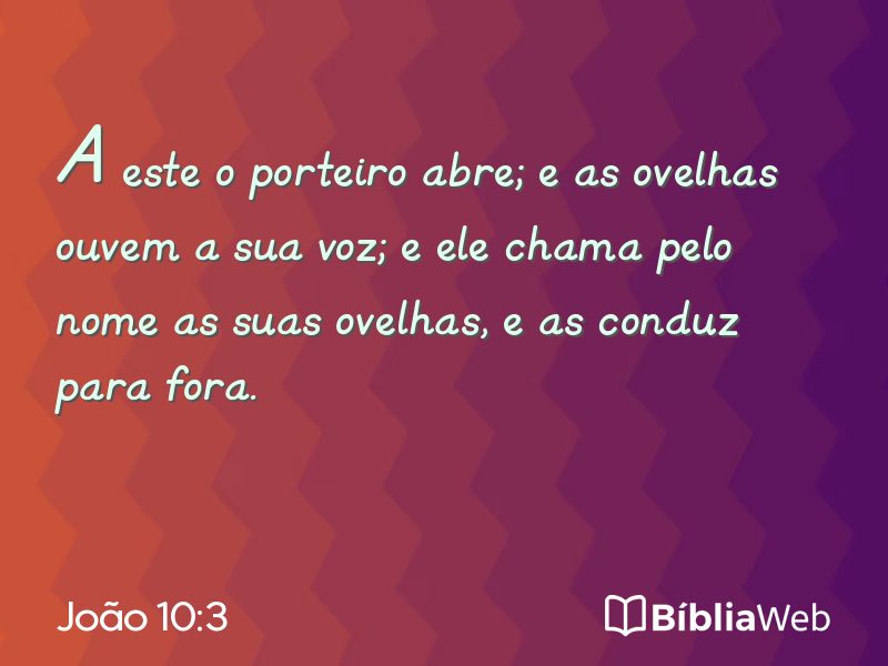 João 10:3 em imagem para compartilhar
