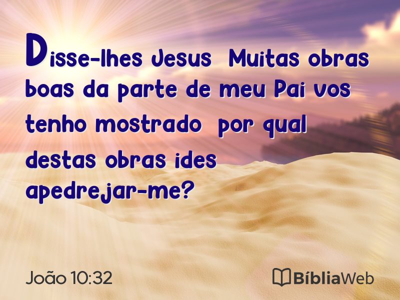 João 10:32 em imagem para compartilhar
