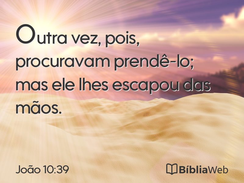 João 10:39 em imagem para compartilhar