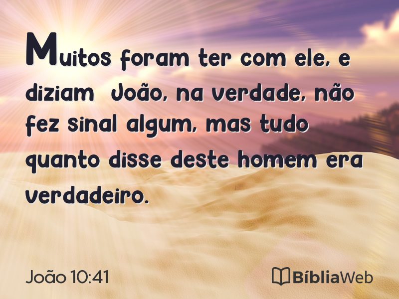 João 10:41 em imagem para compartilhar