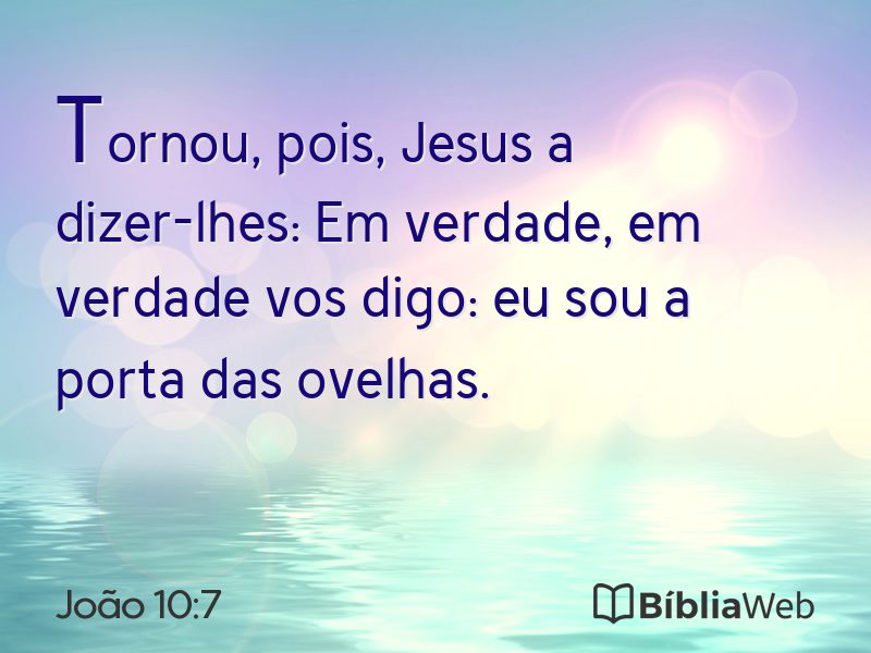 João 10:7 em imagem para compartilhar