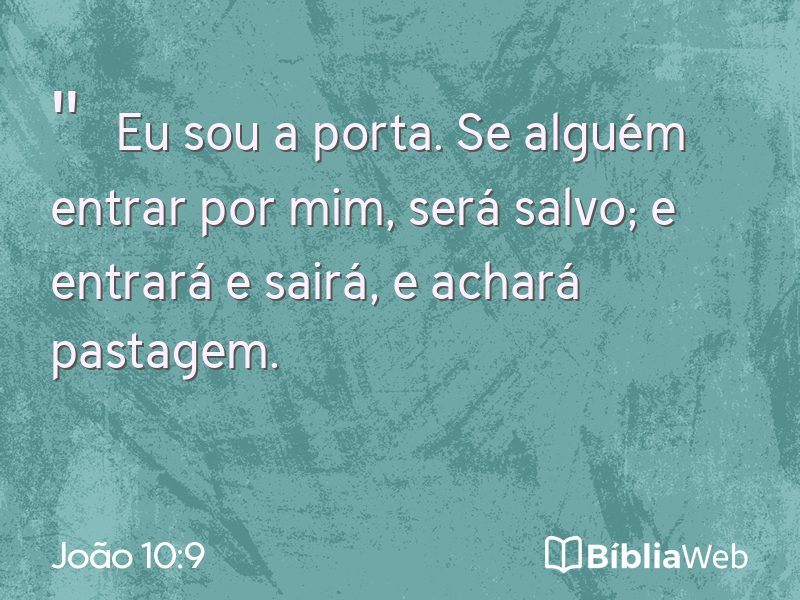 João 10:9 em imagem para compartilhar