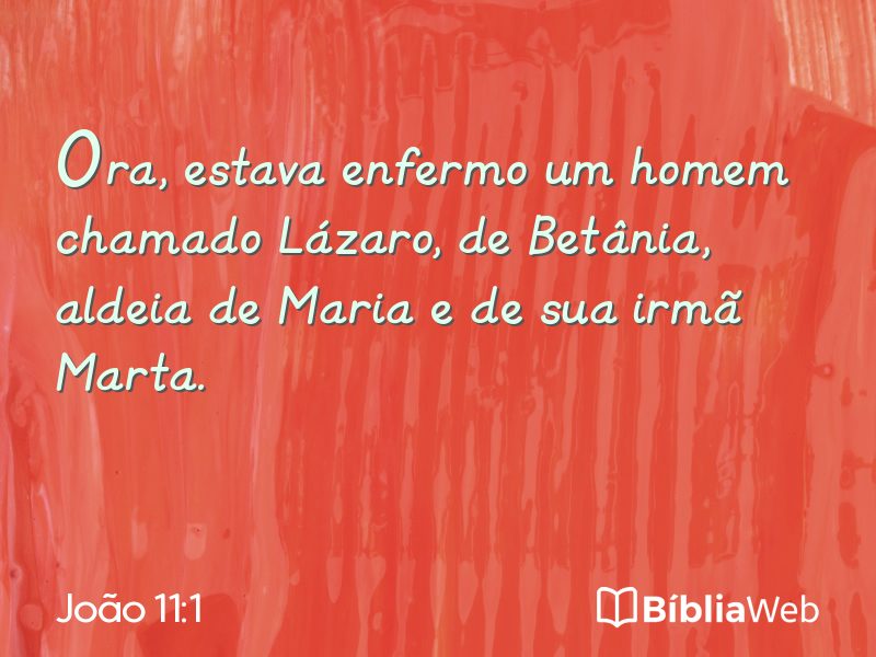 João 11:1 em imagem para compartilhar