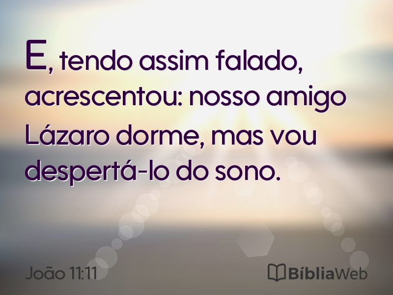 João 11:11 em imagem para compartilhar