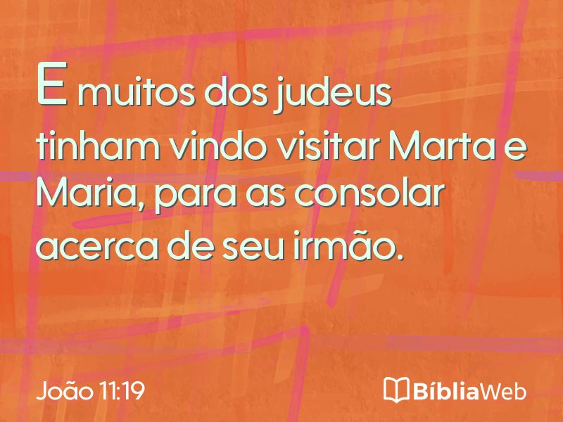 João 11:19 em imagem para compartilhar