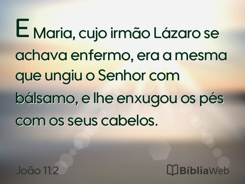 João 11:2 em imagem para compartilhar