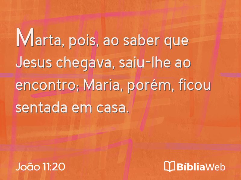 João 11:20 em imagem para compartilhar