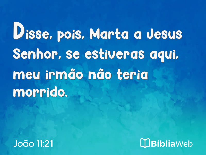 João 11:21 em imagem para compartilhar