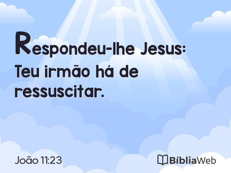 João 11:23 em imagem para compartilhar
