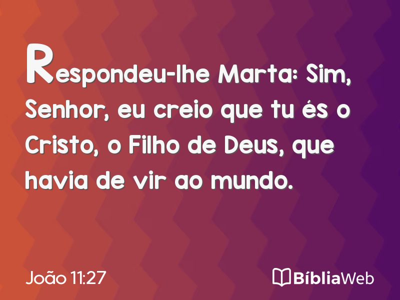 João 11:27 em imagem para compartilhar