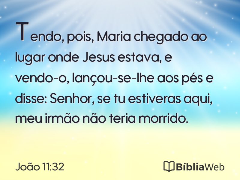 João 11:32 em imagem para compartilhar
