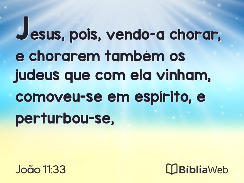 João 11:33 em imagem para compartilhar