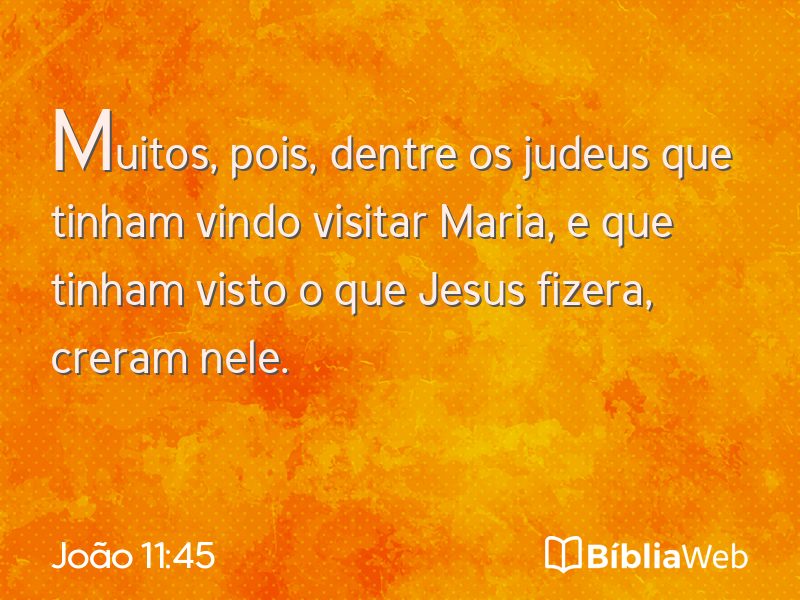 João 11:45 em imagem para compartilhar