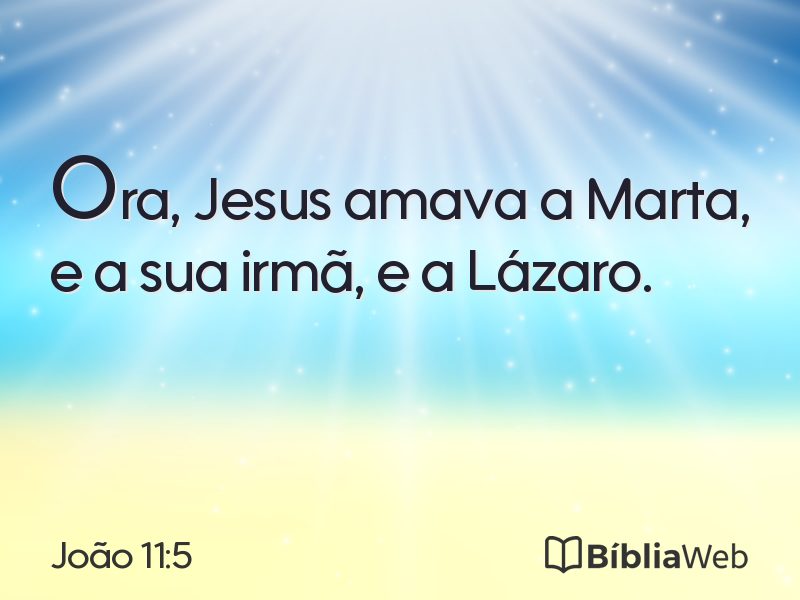 João 11:5 em imagem para compartilhar