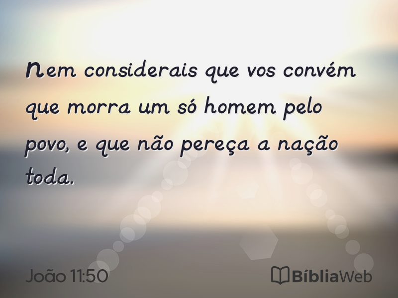 João 11:50 em imagem para compartilhar