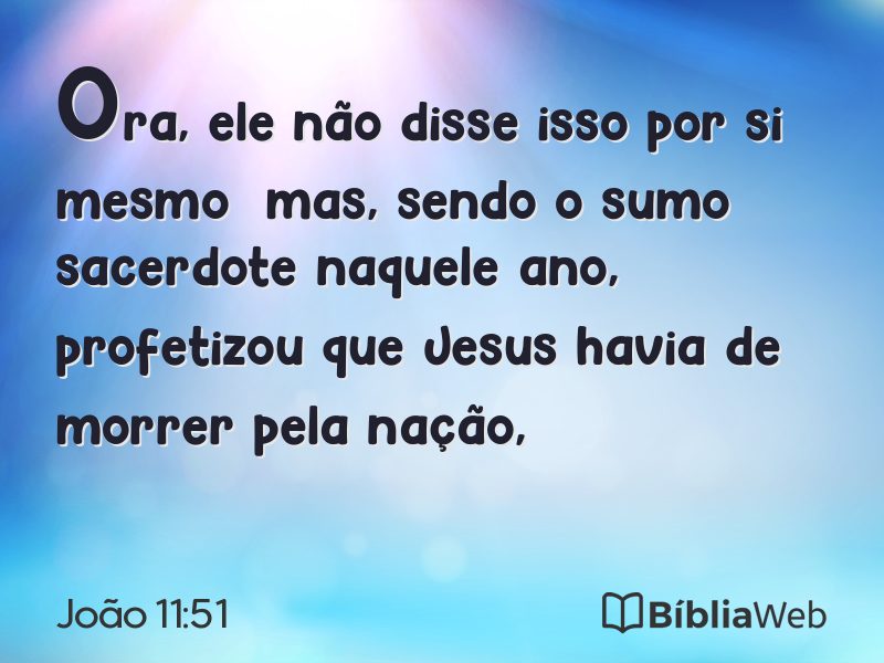 João 11:51 em imagem para compartilhar