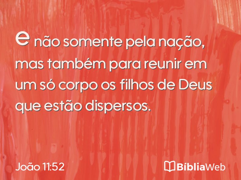 João 11:52 em imagem para compartilhar