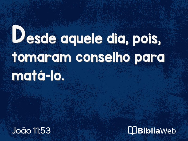 João 11:53 em imagem para compartilhar