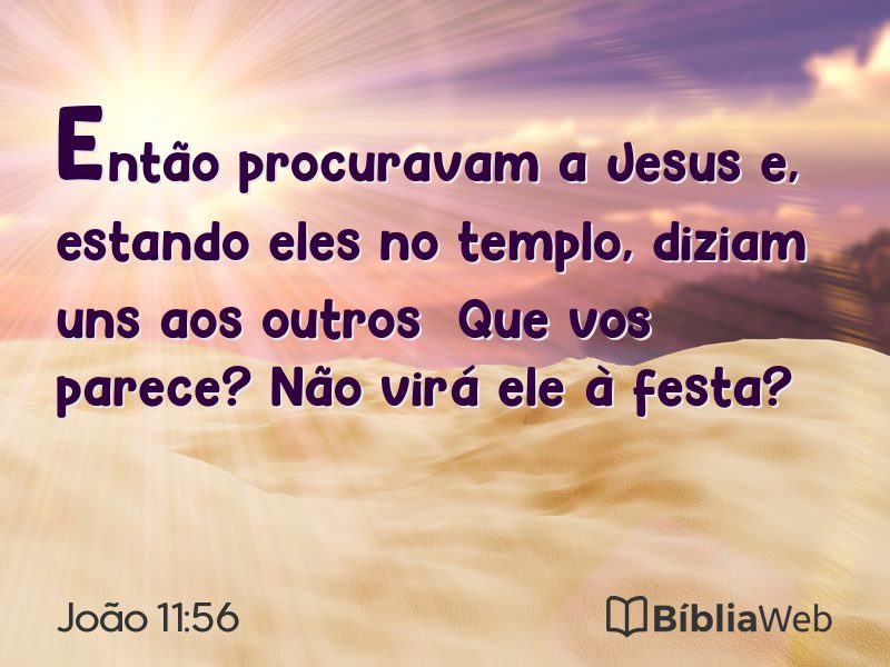 João 11:56 em imagem para compartilhar