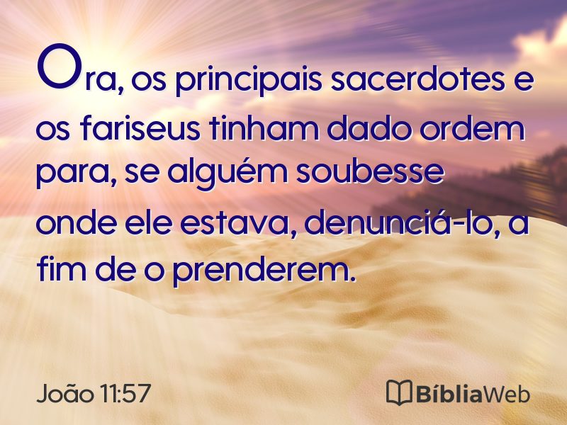 João 11:57 em imagem para compartilhar