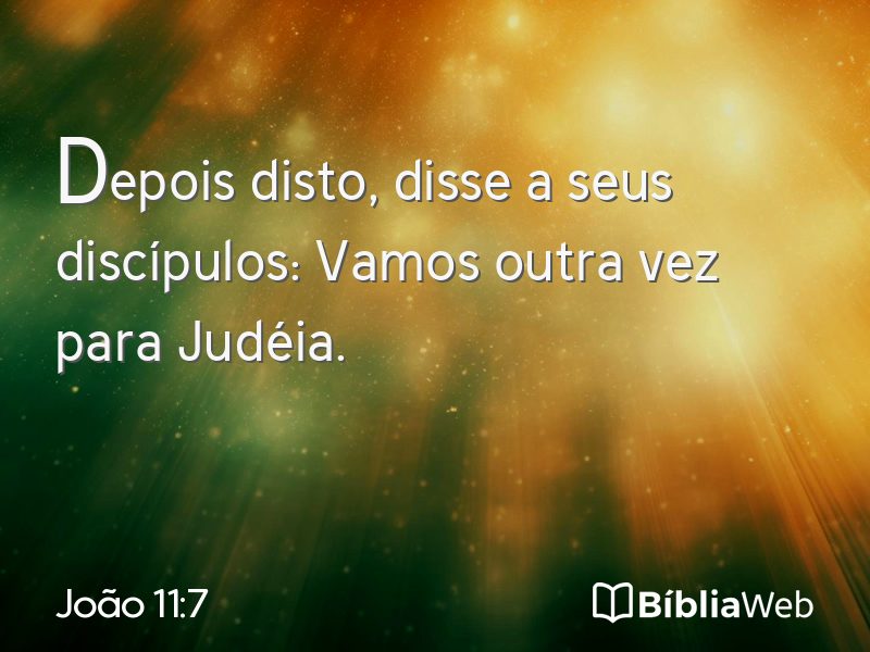João 11:7 em imagem para compartilhar