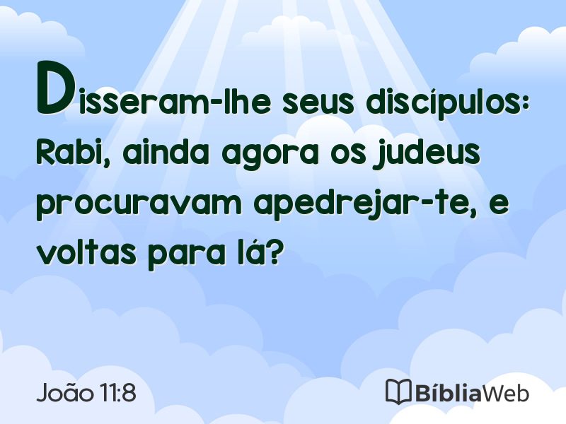 João 11:8 em imagem para compartilhar