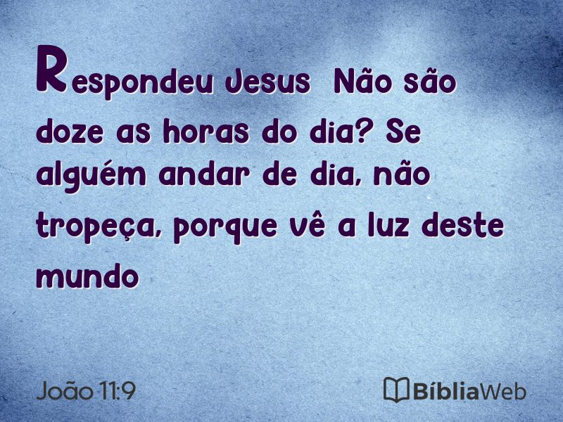 João 11:9 em imagem para compartilhar