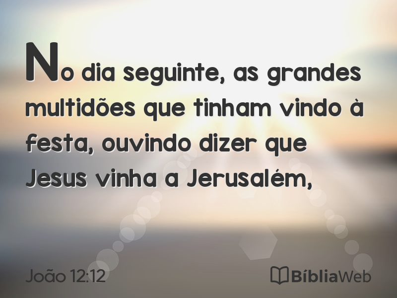 João 12:12 em imagem para compartilhar